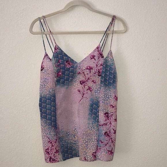 Skies Are Blue Tops - Skies Are Blue Floral Sleeveless Blouse Size S